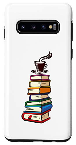 Galaxy S10 coffee cup on a stack of books lovers cool brown drink mug Case