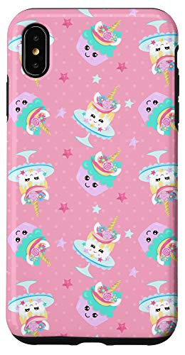 iPhone XS Max Unicorn Cupcake Sweet Sweetcorn Rainbow Girls Women Fun Gift Case