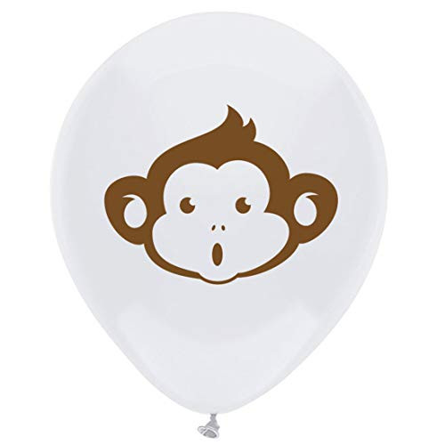 Monkey Latex Balloons 16-Pack 12inch Jungle Animal Monkey Face Birthday Party Balloon Decorations Monkey Latex Balloons 16-Pack 12inch Jungle Animal Monkey Face Birthday Party Balloon Decorations