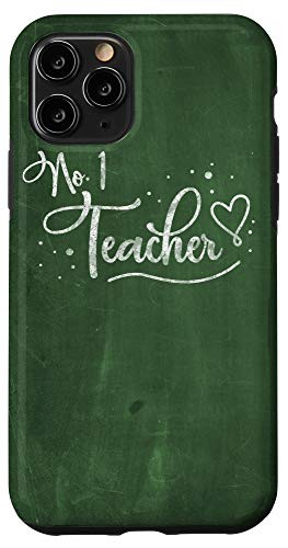 iPhone 11 Pro Number One Teacher School Appreciation Gift Chalkboard Case