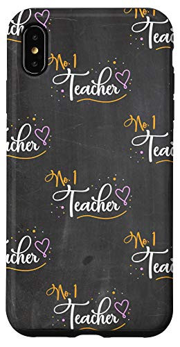 iPhone XS Max Number 1 Teacher Back to School Gift Chalkboard Case