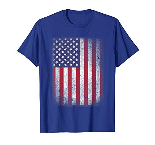 USA Flag 4th July American Red White Blue Star Stripes 4 Day T-Shirt