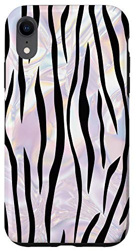 iPhone XR Pretty White Tiger Animal Print Pattern Animal Lover Gift Case