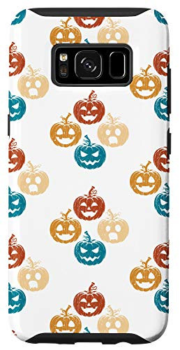 Galaxy S8 4 Pumpkin Heads Horror scary halloween Pattern Gift Case