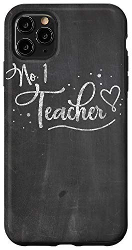 iPhone 11 Pro Max Number One Teacher School Appreciation Gift Chalkboard Case