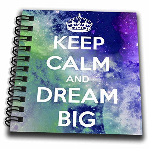 3dRose db_193376_3 Keep Calm & Dream Big. Cosmos. Universe. Mini Notepad, 4 by 4"