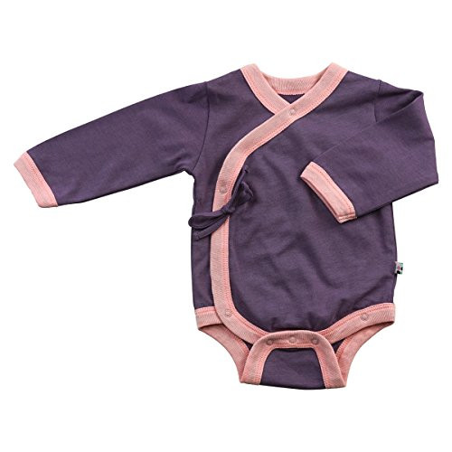 Baby Soy All-Natural Kimono Bodysuit Eggplant 3-6 Months