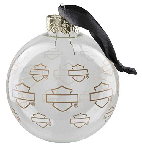 Harley-Davidson Repeat Silhouette Bar   Shield Ball Ornament - Clear HDX-99196