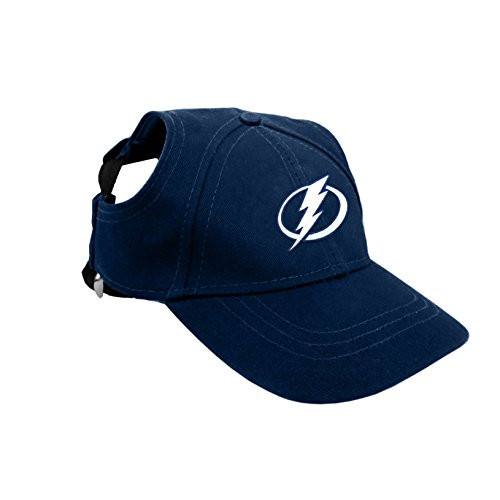 Littlearth NHL Tampa Bay Lightning Pet Baseball Hat Large Team Color 520139-LTNG-L