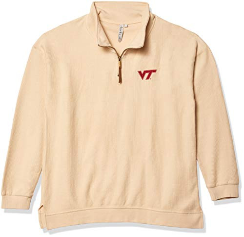 chicka-d Virginia Tech Hokies Womens Corded Crew Team Sweatshirt Maroon Medium
