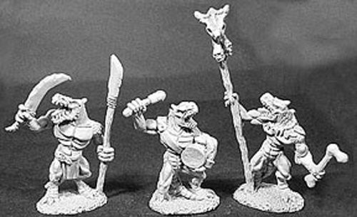 Reaper Miniatures Lizardman Command 4 Pcs 06047 Dark Heaven Legends Army Packs