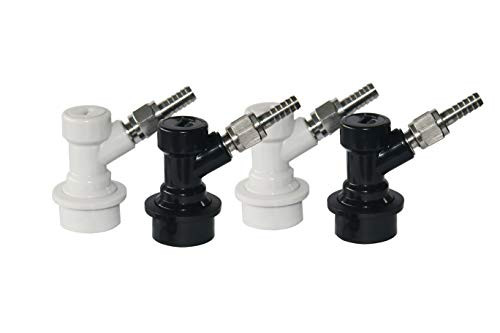 Ball Lock MFL Keg Disconnect Set with Swivel Nuts 2 Pair 516 Gas 14 Liquid Barbed for Home Brew Keg Tap by the Yocen
Ball Lock MFL Keg Disconnect Set with Swivel Nuts 2 Pair 516 Gas 14 Liquid Barbed for Home Brew Keg Tap by the Yocen