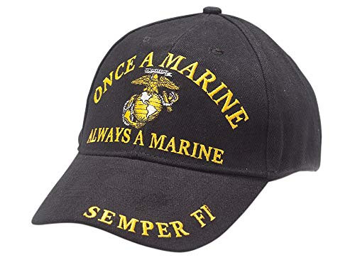 Once A Marine Always A Marine Semper Fi Hat Black