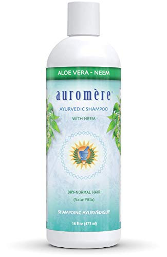 Auromere Ayurvedic Shampoo Aloe Vera Neem - Vegan Natural Sulfate Free Paraben Free for Dry to Normal Hair 1 pack