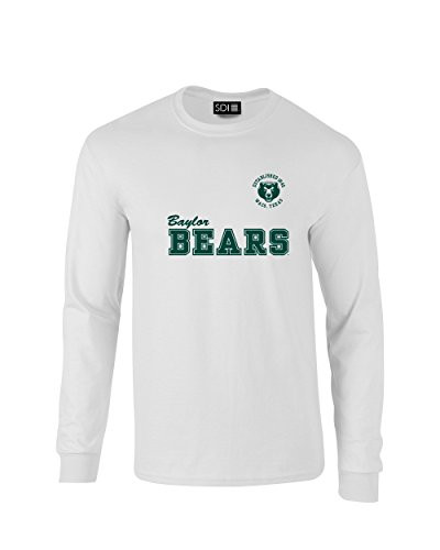 Baylor Bears Block 100 Pre-Shrunk College Long Sleeve Tee Large White