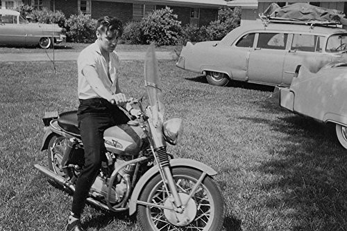 Elvis Presley on a motorcycle Photo Print 10 x 8