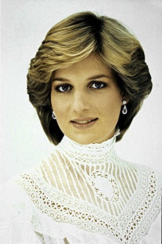 Princess Diana Portrait on White Photo Print 8 x 10