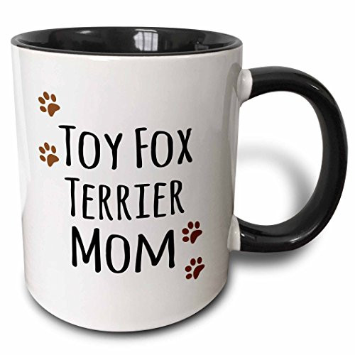 3dRose 154209_4 Toy Fox Terrier Dog Mom Mug 11 oz Black