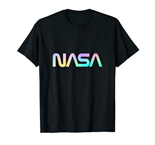 Vintage NASA Worm Logo T-Shirt - Rainbow Gradiant Vintage NASA Worm Logo T-Shirt - Rainbow Gradiant