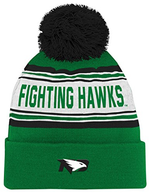 NCAA North Dakota Toddler Outerstuff Jacquard Tassel Knit Hat w Pom Team Color  Toddler