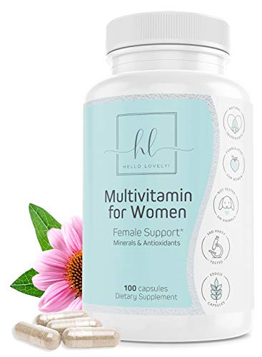 Womens Daily Multivitamin and Multimineral Supplement Extra Strength with Biotin 1000mg - Made in USA - Vitamins A B C D E Calcium Zinc Magnesium Folic Acid - Natural Non-GMO - 100 Capsules