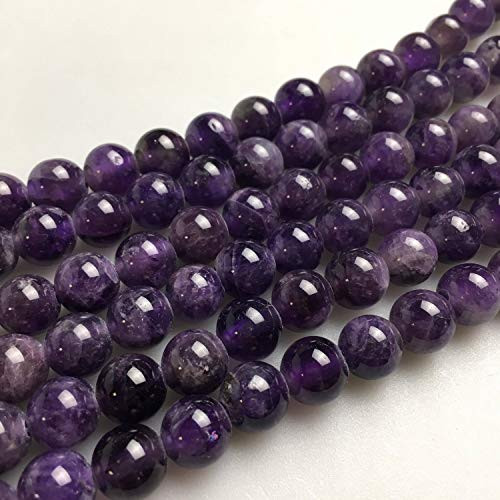 JM Design 2_0mm Large Hole Amethyst Smooth Round Size 8mm 15_5 per Strand Gemstone Loose Beads for Jewelry Making JM Design 2_0mm Large Hole Amethyst Smooth Round Size 8mm 15_5 per Strand Gemstone Loose Beads for Jewelry Making