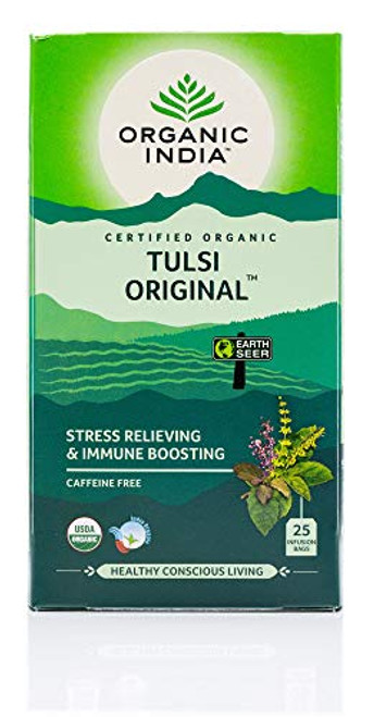 Organic India Tulsi Original Tea 25 Infusion Tea Bags Organic India Tulsi Original Tea 25 Infusion Tea Bags