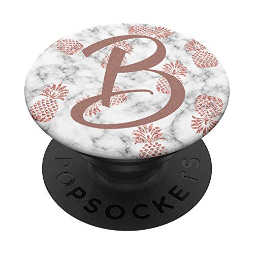 Pink Letter B with Pineapples PopSockets PopGrip Swappable Grip for Phones   Tablets