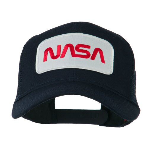 e4Hats_com NASA Logo Embroidered Patched Mesh Back Cap - Navy OSFM