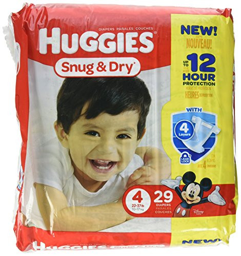 huggies Baby Diapers Snug   Dry Size 4 22 - 37 lbs 29ct