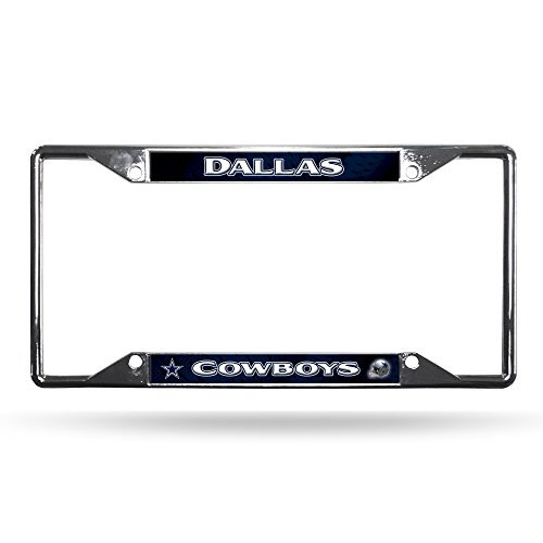 NFL Rico Industries Easy View Chrome License Plate Frame Dallas Cowboys NFL Rico Industries Easy View Chrome License Plate Frame Dallas Cowboys