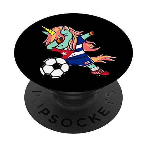 Funny Dabbing Unicorn Cuba Football - Cuban Flag Soccer PopSockets Grip and Stand for Phones and Tablets Funny Dabbing Unicorn Cuba Football - Cuban Flag Soccer PopSockets Grip and Stand for Phones and Tablets