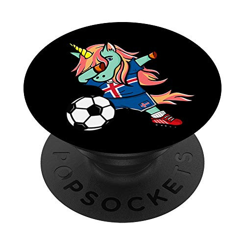 Dabbing Unicorn Iceland Football - Icelandic Flag Soccer PopSockets Grip and Stand for Phones and Tablets Dabbing Unicorn Iceland Football - Icelandic Flag Soccer PopSockets Grip and Stand for Phones and Tablets