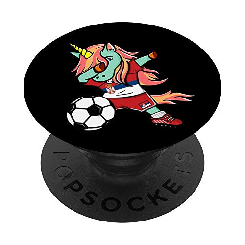 Funny Dabbing Unicorn Serbia Football - Serbian Flag Soccer PopSockets Grip and Stand for Phones and Tablets Funny Dabbing Unicorn Serbia Football - Serbian Flag Soccer PopSockets Grip and Stand for Phones and Tablets