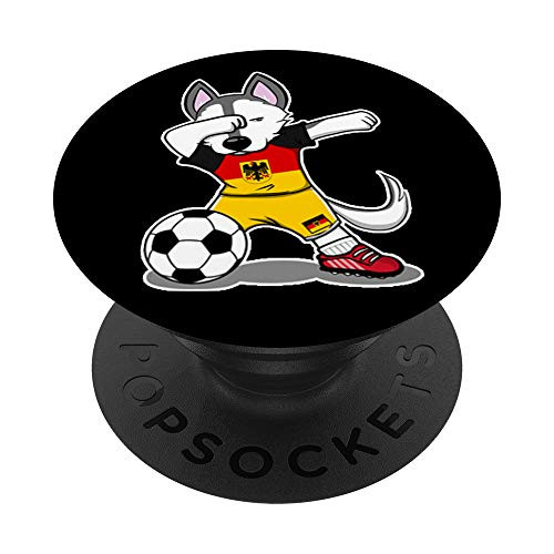 Funny Dabbing Husky Dog Germany Football German Flag Soccer PopSockets Grip and Stand for Phones and Tablets Funny Dabbing Husky Dog Germany Football German Flag Soccer PopSockets Grip and Stand for Phones and Tablets