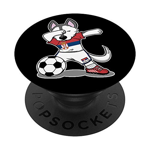 Funny Dabbing Husky Dog Serbia Football Serbian Flag Soccer PopSockets Grip and Stand for Phones and Tablets Funny Dabbing Husky Dog Serbia Football Serbian Flag Soccer PopSockets Grip and Stand for Phones and Tablets