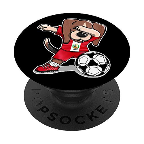 Funny Dabbing Beagle Dog Peru Football Peruvian Flag Soccer PopSockets Grip and Stand for Phones and Tablets Funny Dabbing Beagle Dog Peru Football Peruvian Flag Soccer PopSockets Grip and Stand for Phones and Tablets