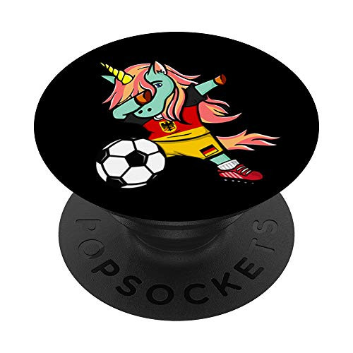 Funny Dabbing Unicorn Germany Football - German Flag Soccer PopSockets Grip and Stand for Phones and Tablets Funny Dabbing Unicorn Germany Football - German Flag Soccer PopSockets Grip and Stand for Phones and Tablets