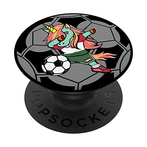 Dabbing Unicorn Hungary Football - Hungarian Flag Soccer PopSockets Grip and Stand for Phones and Tablets