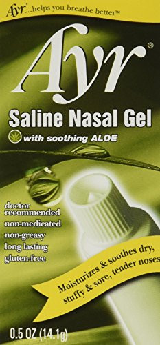 Ayr Saline Nasal Gel with Soothing Aloe 0_5 Ounce Tube Pack of 3