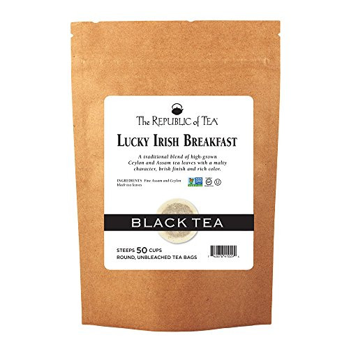 The Republic of Tea Lucky Irish Breakfast Tea 50 Tea Bags Traditional Irish Tea