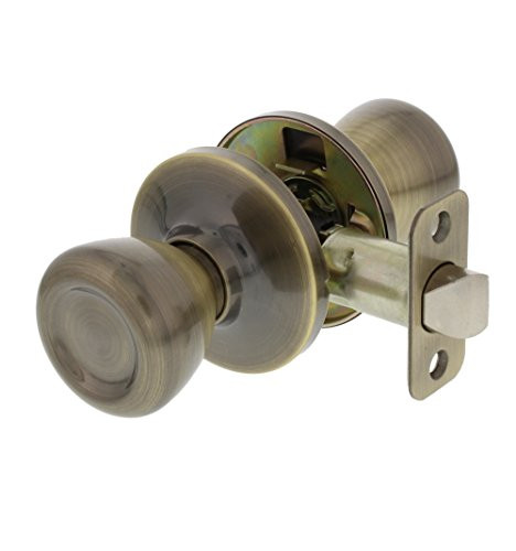 Ultra Hardware 43961 Antique Brass Passage Lockset Ultra Security Series -