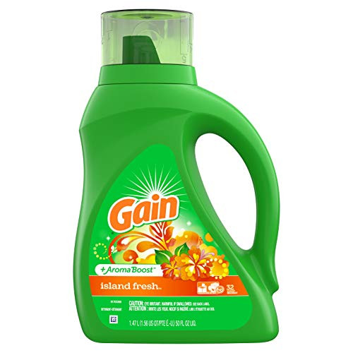 Gain Liquid Detergent with Freshlock Island Fresh Scent 32 Loads 50-Ounce Green