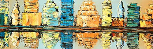 Posterazzi Collection Reflections of A Colorful and Abstract City Poster Print by Atelier B Art Studio 24 x 8