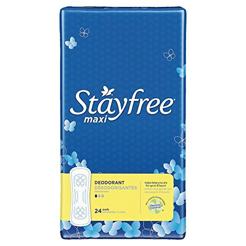 Stayfree Maxi Regular Absorbency Deodorant Pads 24 ct - Pack of 2