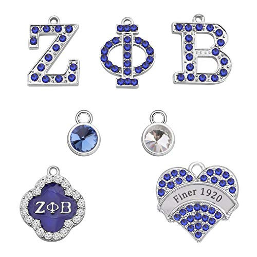 SEIRAA 7PCS Zeta Phi Beta Sorority Charms 1920 Finer Women Gift ZPB Collection for DIY Jewelry Making ZPB DIY Charm SEIRAA 7PCS Zeta Phi Beta Sorority Charms 1920 Finer Women Gift ZPB Collection for DIY Jewelry Making ZPB DIY Charm