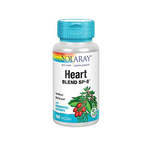 Solaray Heart Blend SP-8  Herbal Blend wCell Salt Nutrients to Help Support Healthy Heart Function  Non-GMO Vegan  50 Servings  100 VegCaps