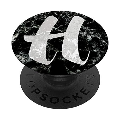 Monogram Letter H Initial Personalized Distressed Design PopSockets Grip and Stand for Phones and Tablets
