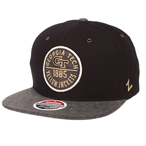 NCAA Zephyr Georgia Tech Mens Admiral Snapback Hat Adjustable BlackGray NCAA Zephyr Georgia Tech Mens Admiral Snapback Hat Adjustable BlackGray