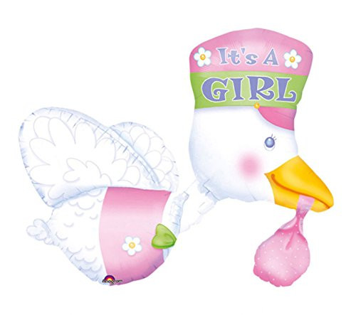 Anagram International 32 STORKGIRL SHAPE FOIL-PKG Multicolor